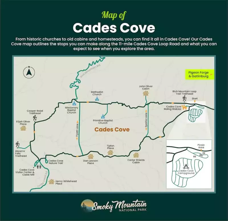 Map of Cades Cove