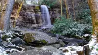 Rainbow Falls in winter