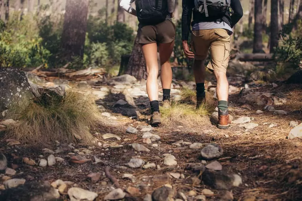hikers on a trail in the Great Smoky Mountains National Park