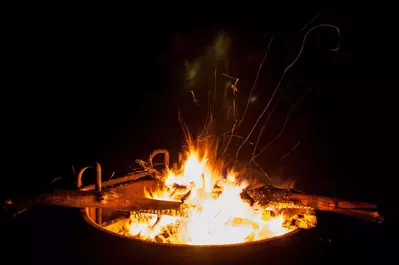 bonfire in the Smoky Mountains
