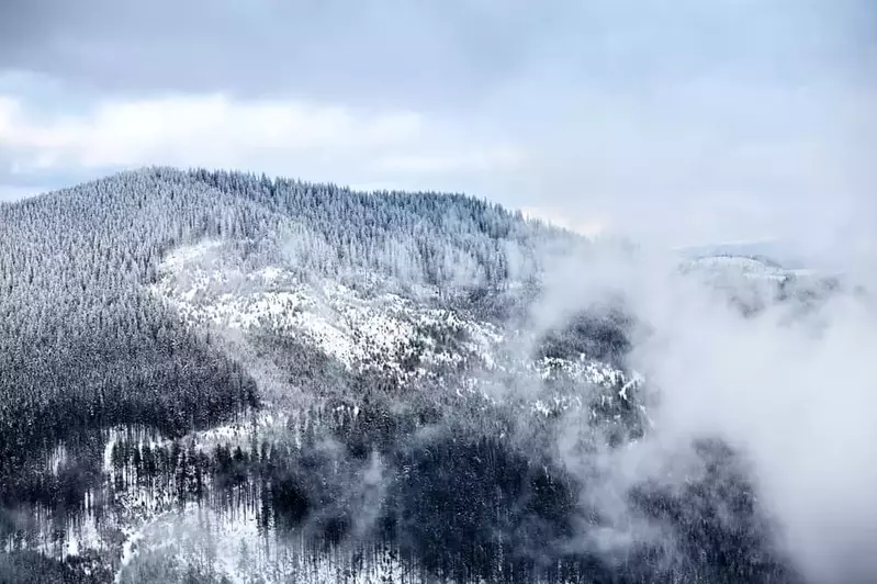 winter snow in the Smoky Mountains