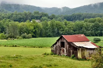 wears valley road with barn