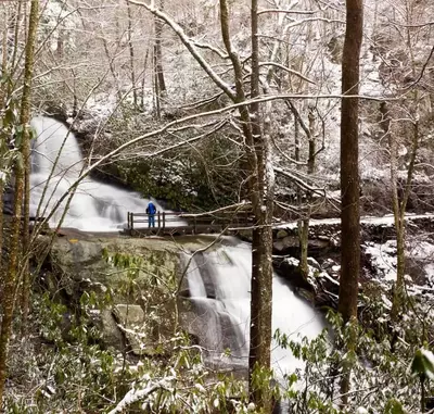 Snowy Laurel Falls