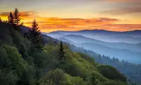 smoky mountain sunset