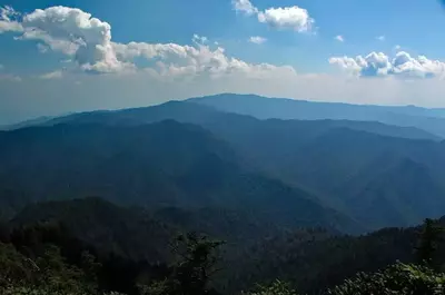 view of mountains from mount leconte