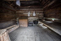 interior of historic cabin