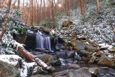 rainbow falls winter