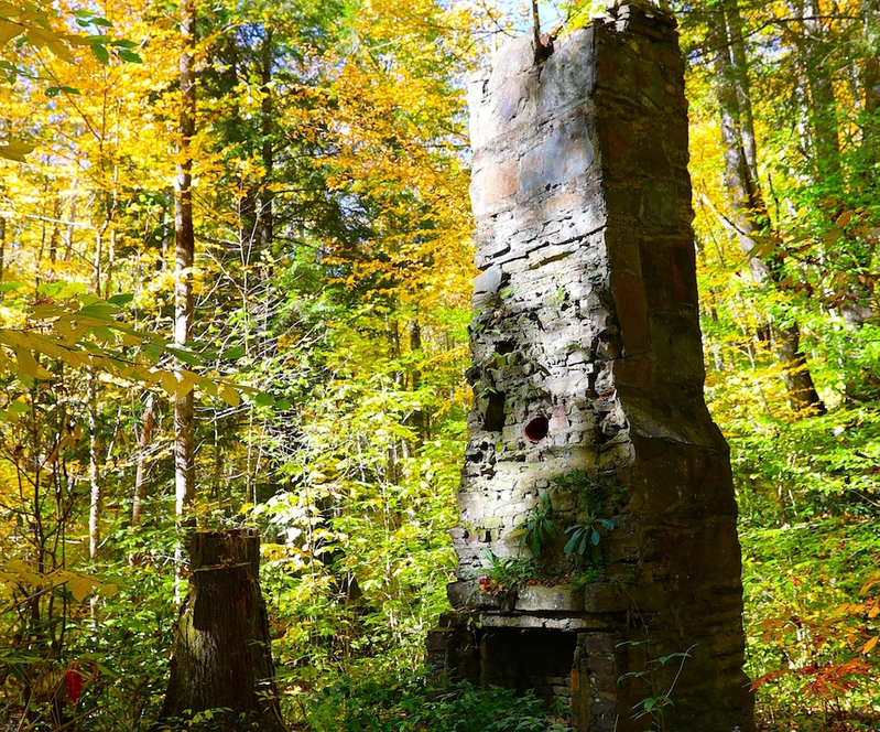 remains of Civilian Conservation Corps camp in the smoky mountains