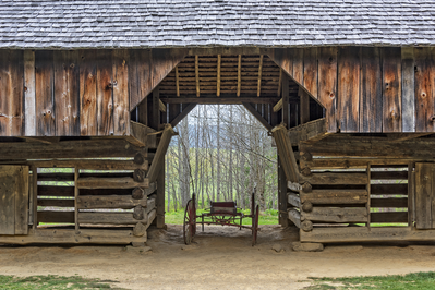 Cades Cove cantilever barn